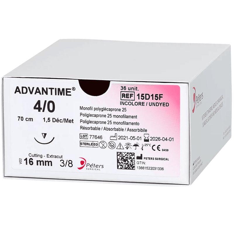 Адвантім (Поліглекапрон), USP3/0, фіол.70см, голка кол. 1*26мм, 1/2кола, 15S20B